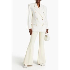 LOULOU STUDIO Ivory Harat Double-Breasted Stretch-Wool Blazer size XS